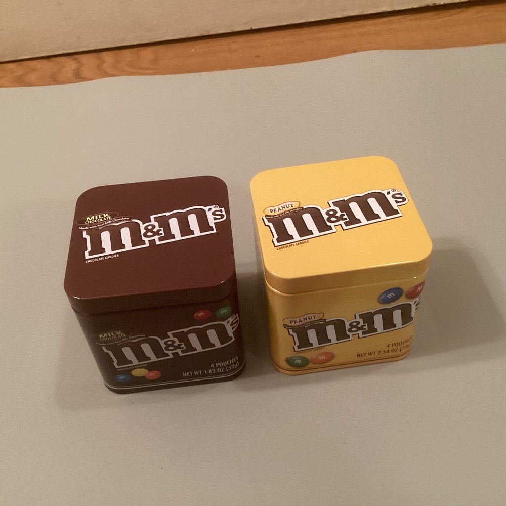 Lot of 2 M&M’s tin boxes